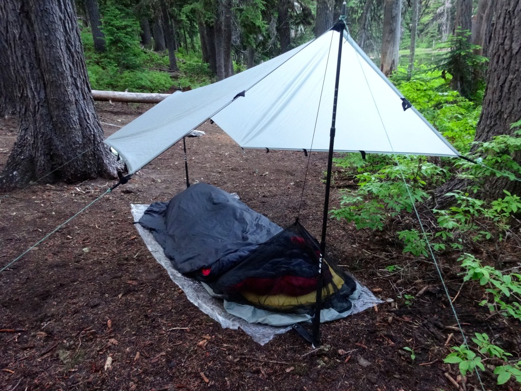 The Borah Bivy under a tarp