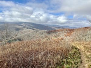 Coming out of Yellow Mountain Gap into Little Hump